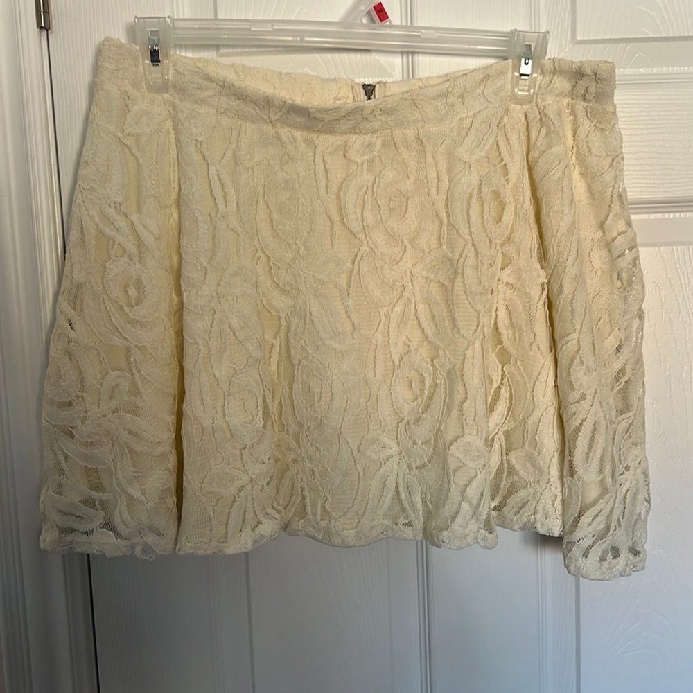 Cream Lace Skirt